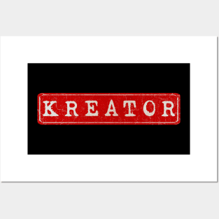 vintage retro plate Kreator Posters and Art